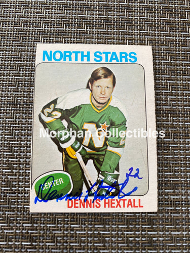 Dennis Hextall - Autographed Card 1975/76 Opc