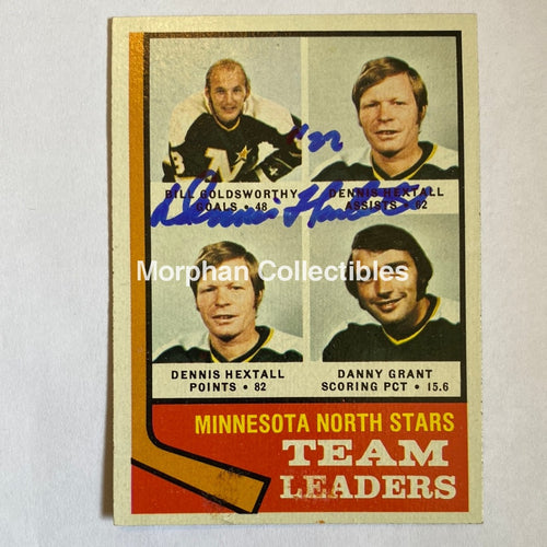 Dennis Hextall - Autographed Card 1975-76 Topps