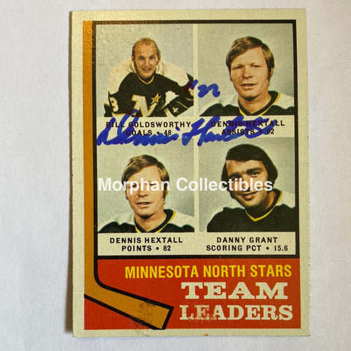 Dennis Hextall - Autographed Card 1975-76 Topps