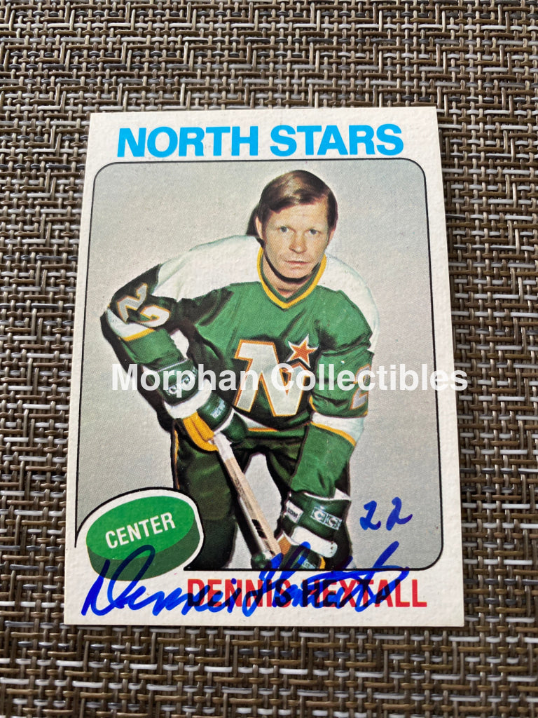 Dennis Hextall - Autographed Card 1975/76 Topps