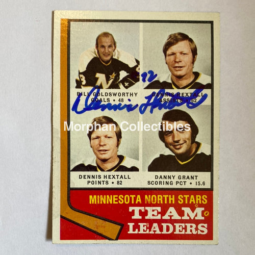 Dennis Hextall - Autographed Card 1975-76 Topps