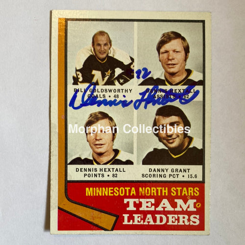 Dennis Hextall - Autographed Card 1975-76 Topps