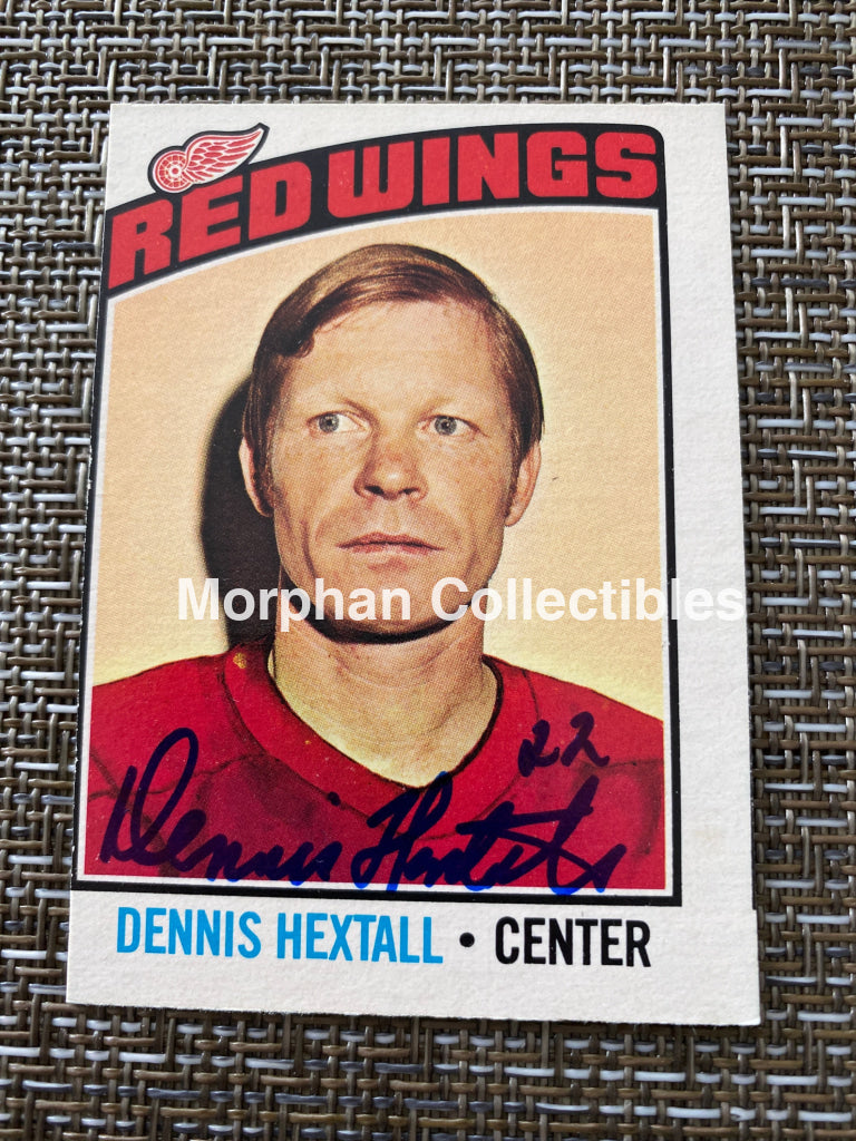 Dennis Hextall - Autographed Card 1976/77 Opc