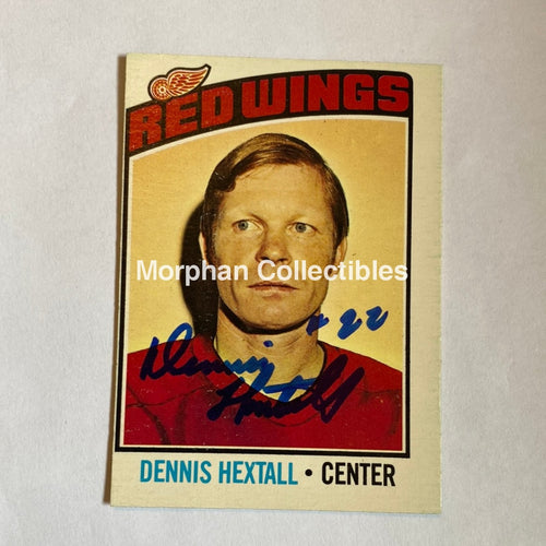 Dennis Hextall - Autographed Card 1976-77 Opc