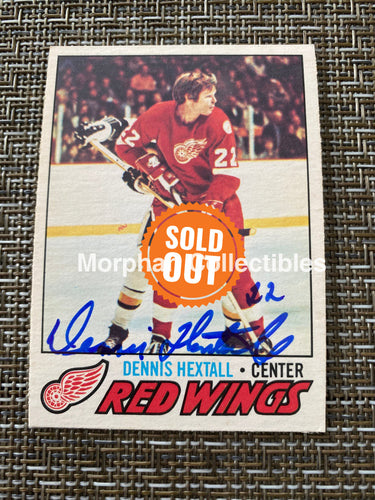 Dennis Hextall - Autographed Card 1977/78 Opc