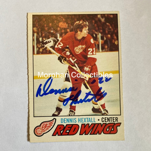 Dennis Hextall - Autographed Card 1977-78 Opc