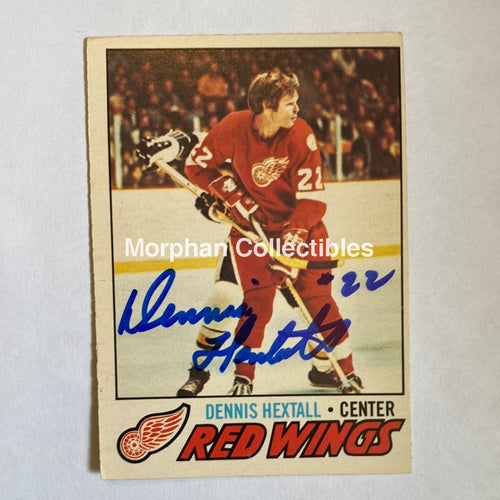 Dennis Hextall - Autographed Card 1977-78 Opc