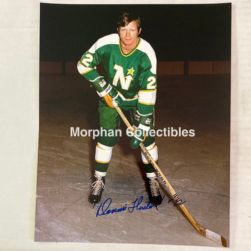 Dennis Hextall - Autographed Minnesota North Stars 8X10 Photo