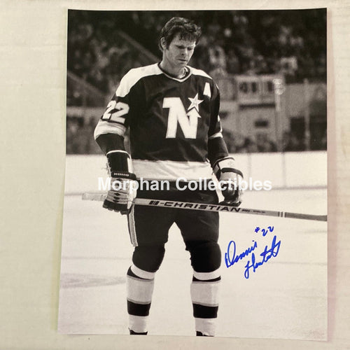 Dennis Hextall - Autographed Minnesota North Stars 8X10 Photo
