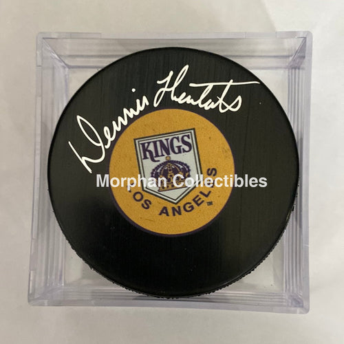 Dennis Hextall - Autographed Puck Los Angelos Kings
