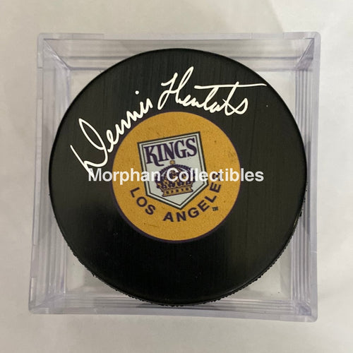 Dennis Hextall - Autographed Puck Los Angelos Kings