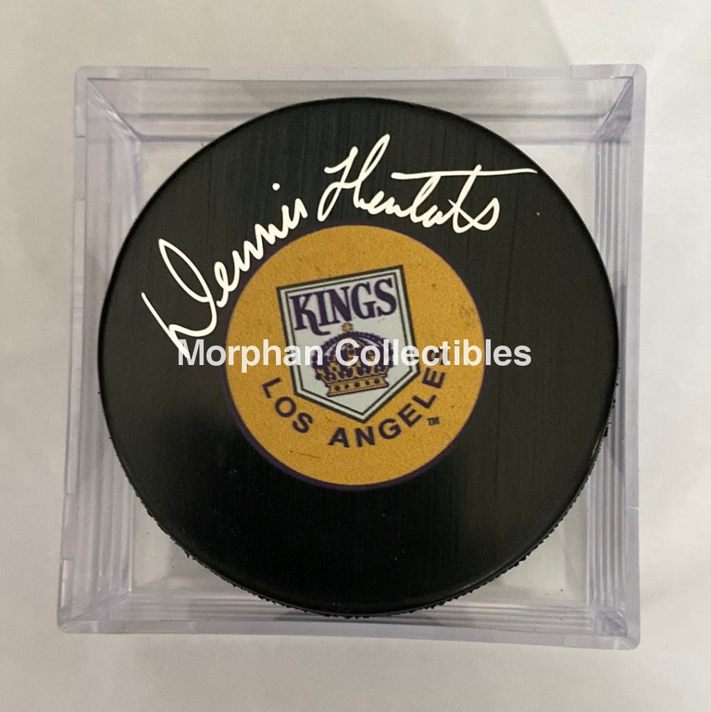 Dennis Hextall - Autographed Puck Los Angelos Kings