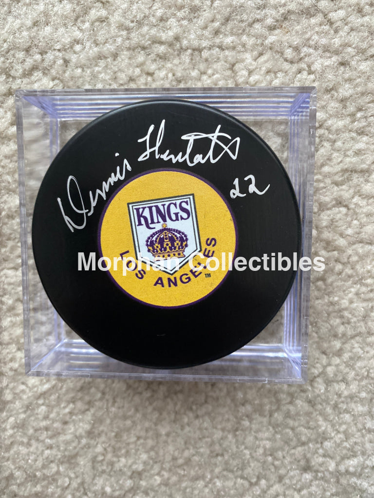 Dennis Hextall - Autographed Puck Los Angelos Kings
