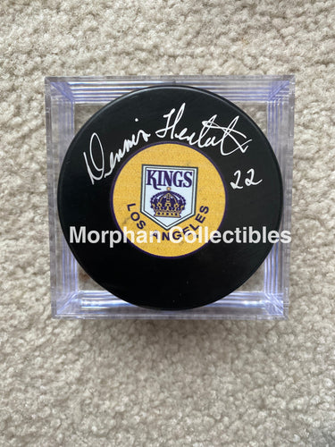 Dennis Hextall - Autographed Puck Los Angelos Kings