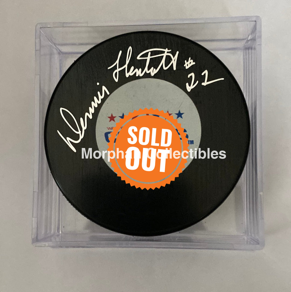 Dennis Hextall - Autographed Puck Washington Capitals