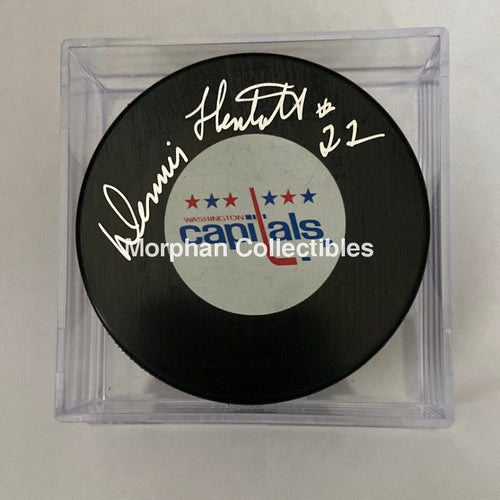 Dennis Hextall - Autographed Puck Washington Capitals