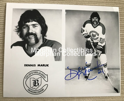 Dennis Maruk - Autographed 8X10 Photo Cleveland Barons Team Issued