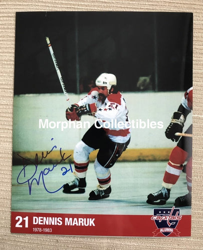 Dennis Maruk - Autographed 8X10 Photo Washington Capitals Alumni