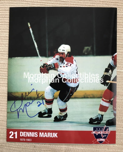 Dennis Maruk - Autographed 8X10 Photo Washington Capitals Alumni