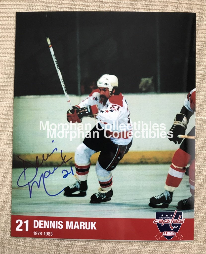 Dennis Maruk - Autographed 8X10 Photo Washington Capitals Alumni