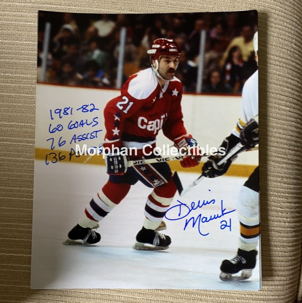 Dennis Maruk - Autographed 8X10 Photo Washington Capitals Inscription #2