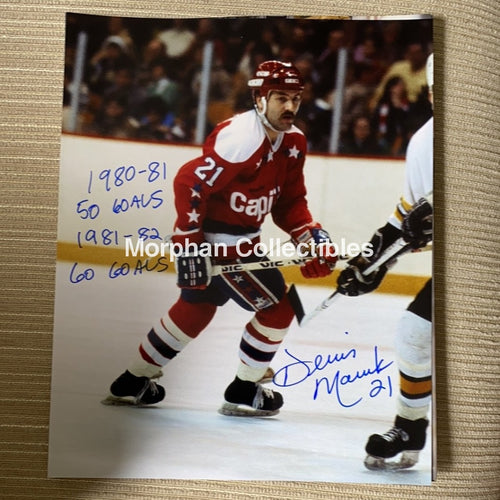 Dennis Maruk - Autographed 8X10 Photo Washington Capitals Inscription #3