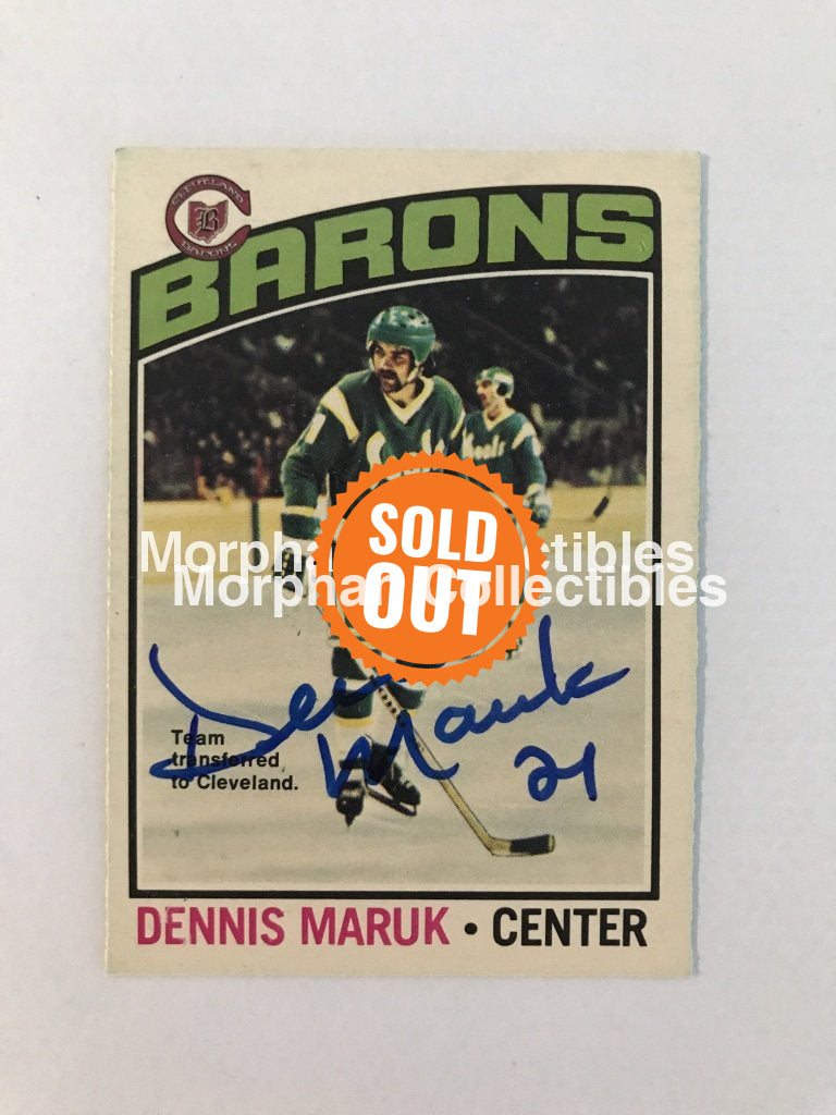 Dennis Maruk - Autographed Card 1976/77 Opc