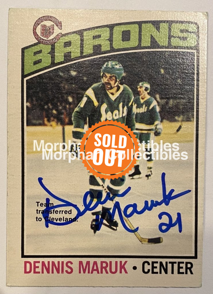 Dennis Maruk - Autographed Card 1976/77 Opc #2