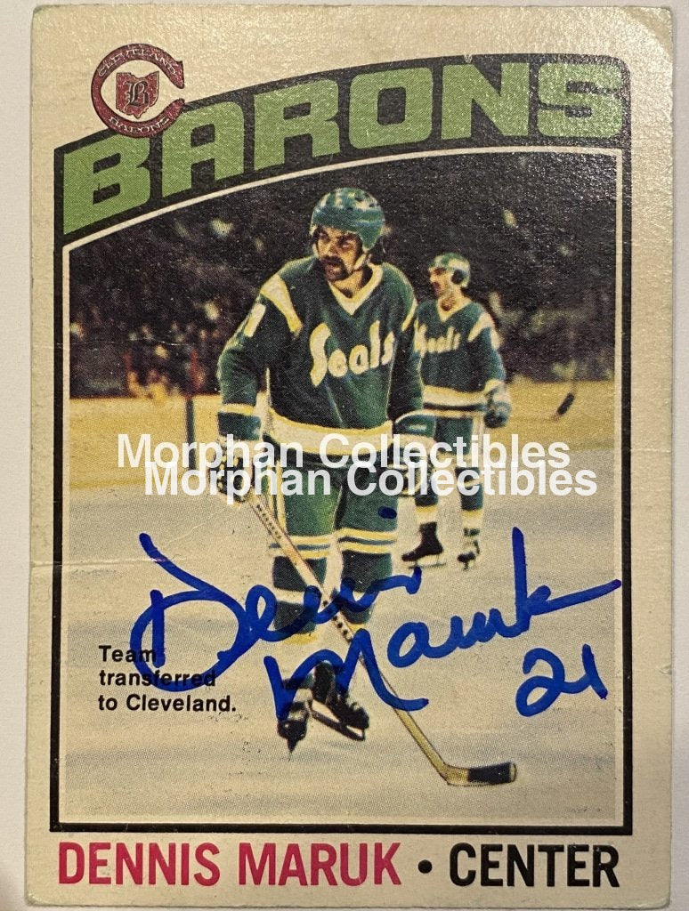 Dennis Maruk - Autographed Card 1976/77 Opc #3