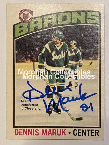Dennis Maruk - Autographed Card 1976/77 Opc #4