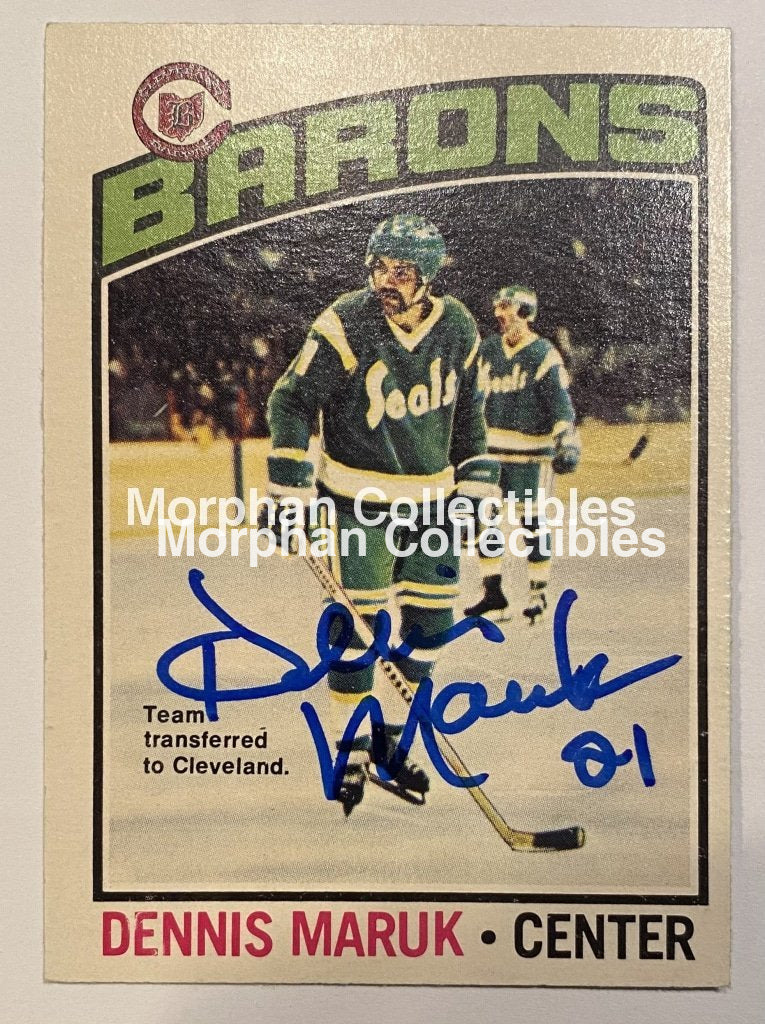 Dennis Maruk - Autographed Card 1976/77 Opc #4