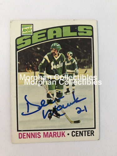 Dennis Maruk - Autographed Card 1976/77 Topps #3