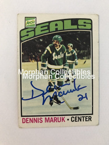Dennis Maruk - Autographed Card 1976/77 Topps #5