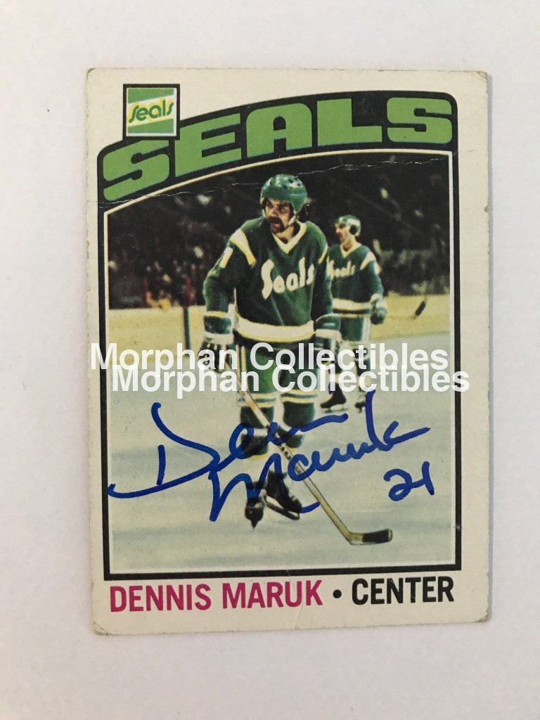 Dennis Maruk - Autographed Card 1976/77 Topps #5