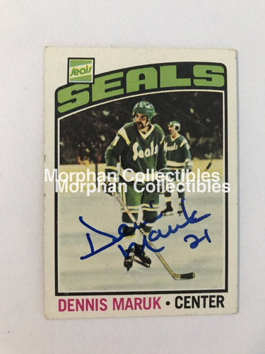 Dennis Maruk - Autographed Card 1976/77 Topps #6