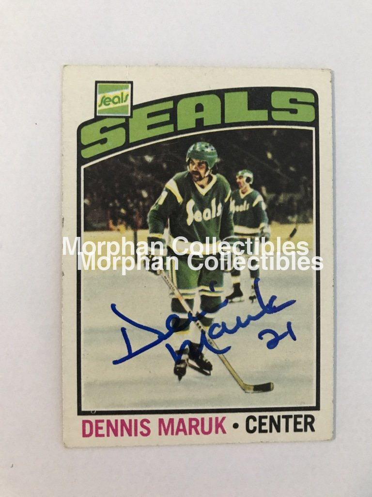 Dennis Maruk - Autographed Card 1976/77 Topps #6