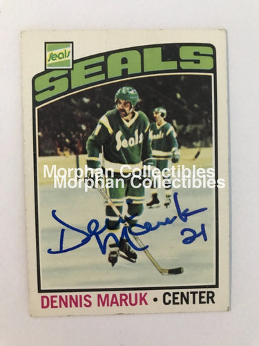 Dennis Maruk - Autographed Card 1976/77 Topps #7