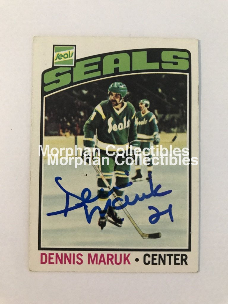Dennis Maruk - Autographed Card 1976/77 Topps #8