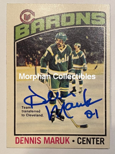 Dennis Maruk - Autographed Card 1976/77 Opc #4