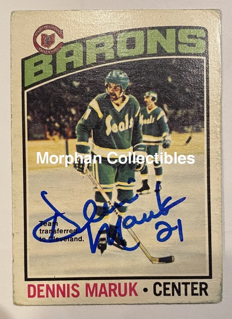 Dennis Maruk - Autographed Card 1976/77 Opc #5