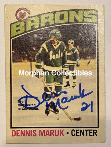 Dennis Maruk - Autographed Card 1976/77 Opc #6