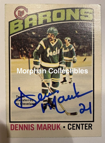 Dennis Maruk - Autographed Card 1976/77 Opc #7