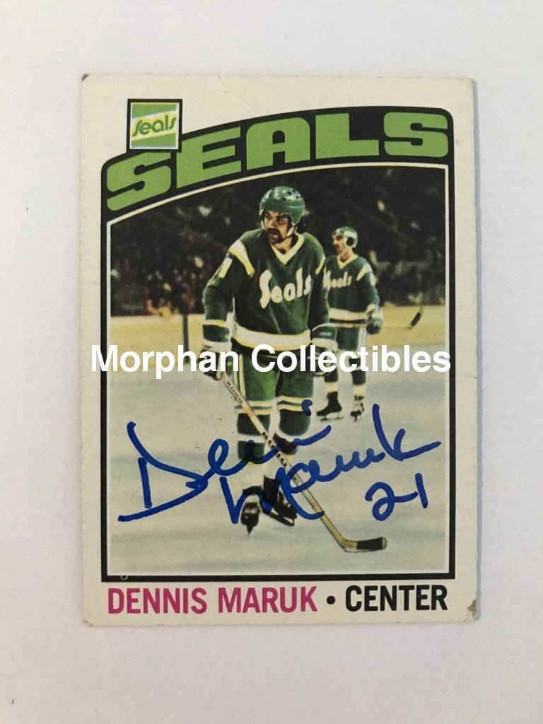 Dennis Maruk - Autographed Card 1976/77 Topps #2