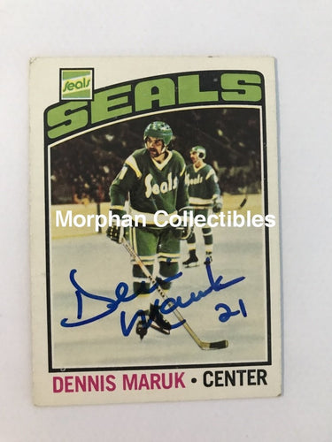 Dennis Maruk - Autographed Card 1976/77 Topps #3