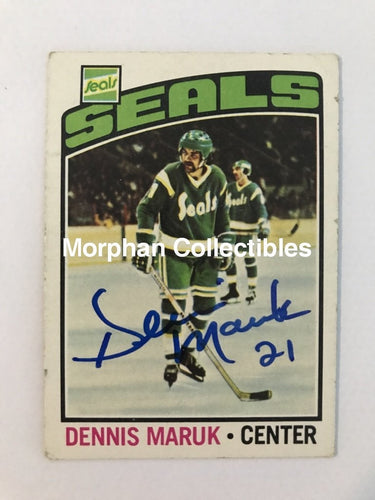 Dennis Maruk - Autographed Card 1976/77 Topps #4