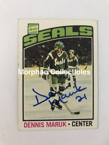 Dennis Maruk - Autographed Card 1976/77 Topps #6