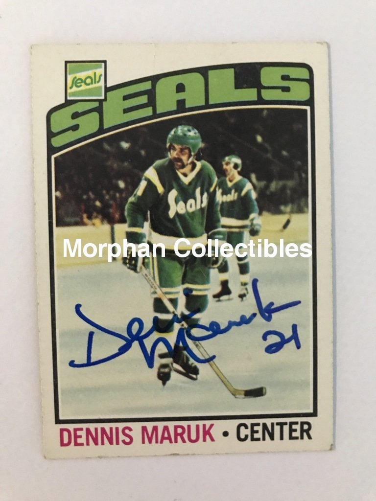 Dennis Maruk - Autographed Card 1976/77 Topps #7