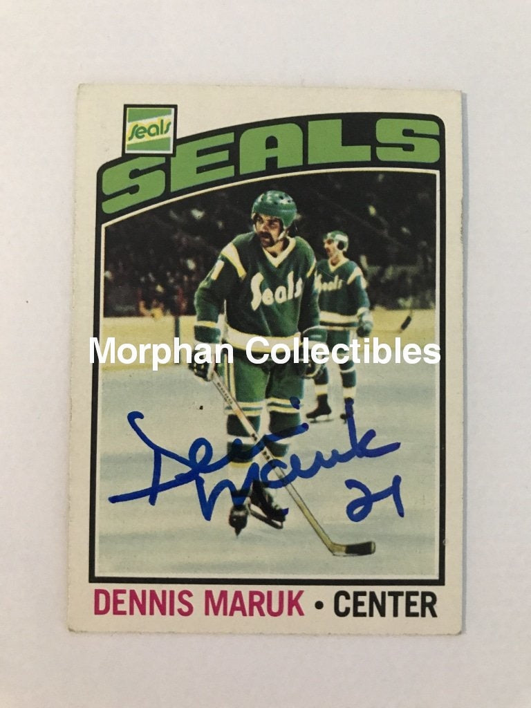 Dennis Maruk - Autographed Card 1976/77 Topps #8