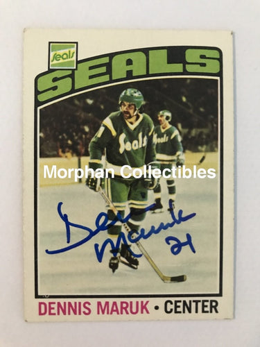 Dennis Maruk - Autographed Card 1976/77 Topps #9