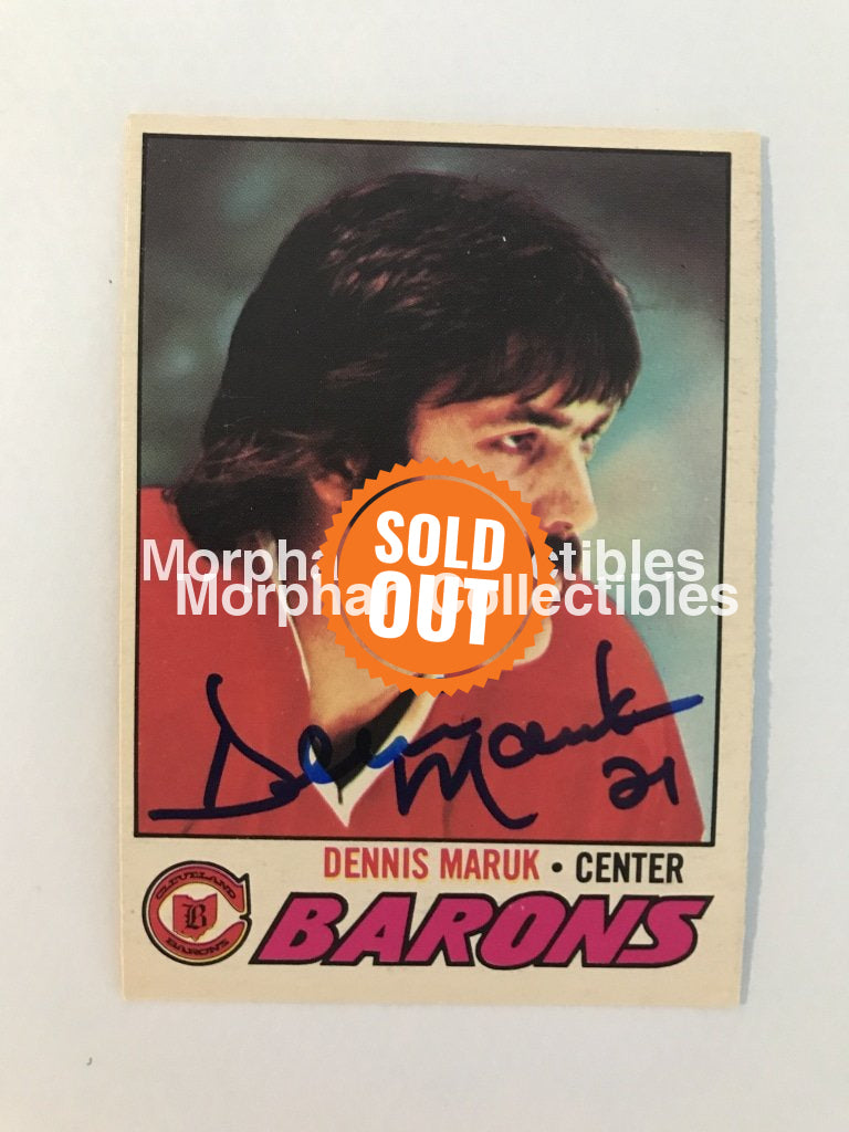 Dennis Maruk - Autographed Card 1977/78 Opc #1